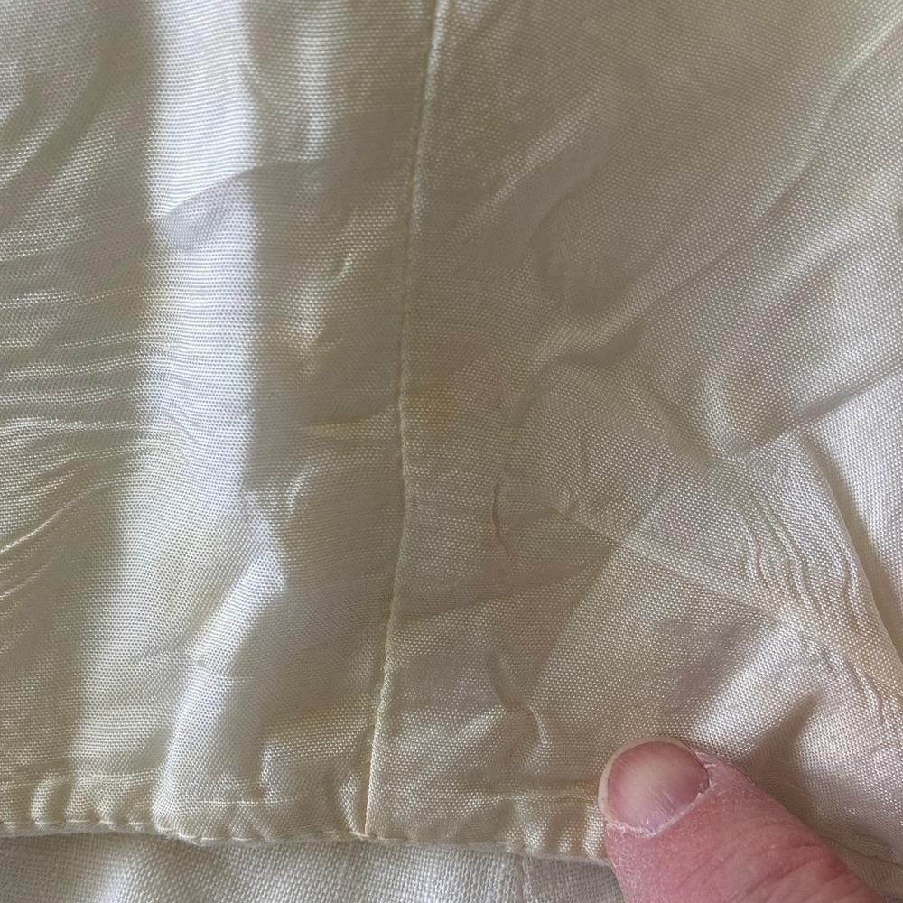 Banana Republic Factory Womens White Linen Lace Hem Skirt Size 4 Classic A‎ Line - Picture 16 of 16